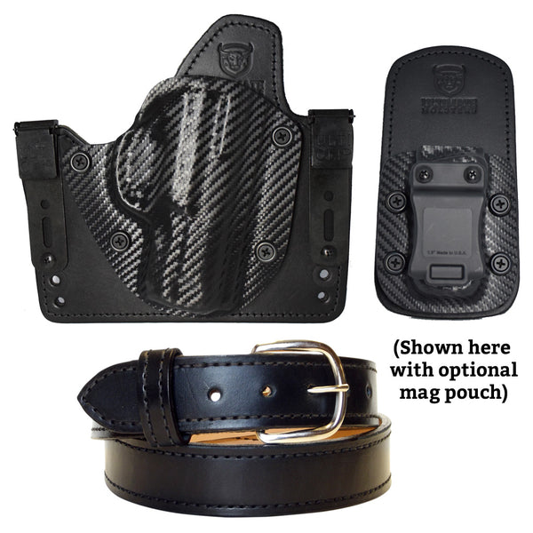 Ultimate Concealed Carry Package - Cloud Tuck Hybrid Holster and Leather Gun Belt Combo