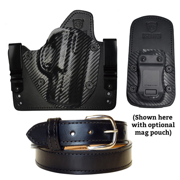 Ultimate Concealed Carry Package - Cloud Tuck Hybrid Holster and Leather Gun Belt Combo